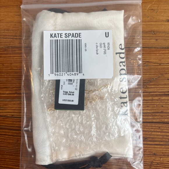 Kate Spade "C" initial paperclip link style bracelet with clasp - Picture 1 of 3